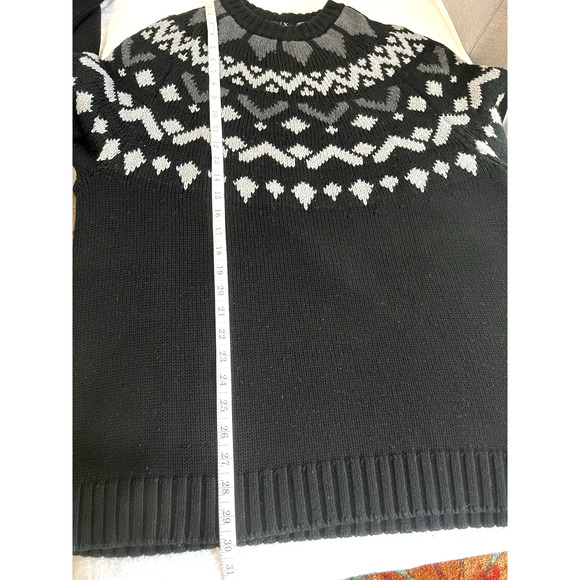 Armani Exchange A|X Mens Fair Isle Sweater Cable Knit Crew Neck heavyweight XXL - Picture 9 of 11